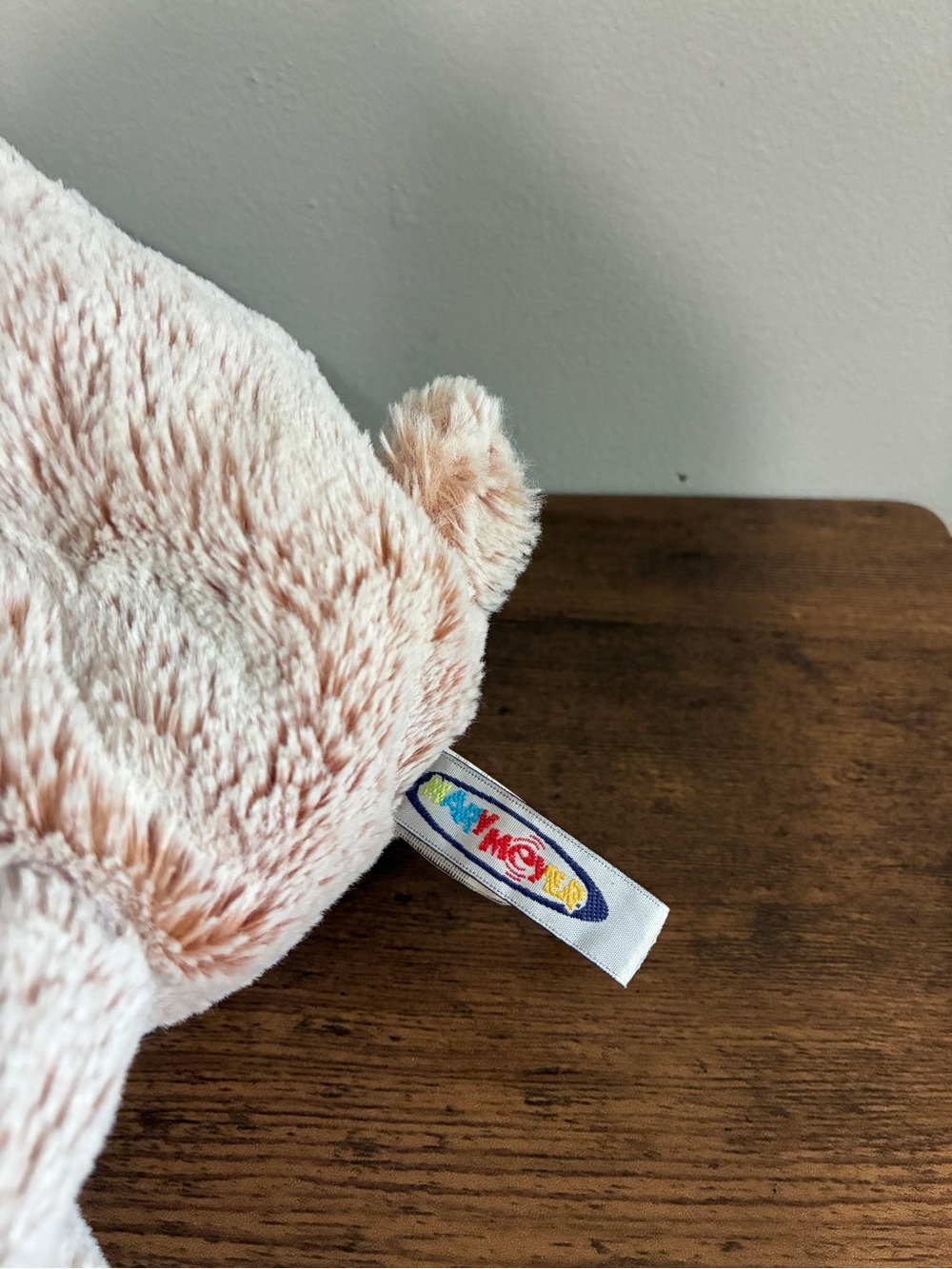 Mary Meyer Marshmallow Bear Plush Blush Pink Cream Stuffed Animal 13” Floppy Zoo - Picture 2 of 2
